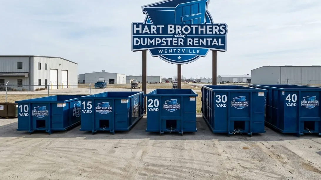 Roll-off dumpster delivery serving Foristell, Missouri from Wentzville Roll-off dumpster delivery serving Foristell, Missouri from Wentzville